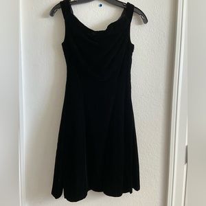 Black velvet dress